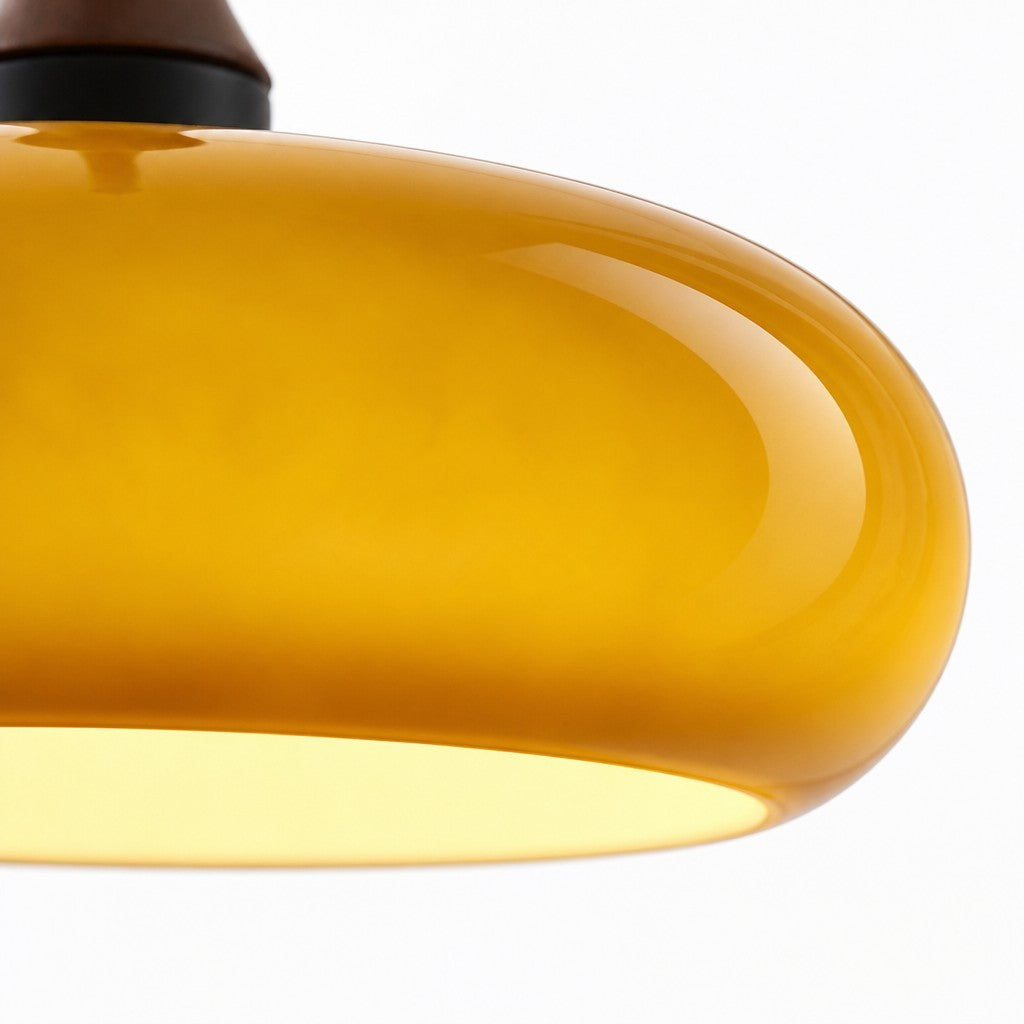 Nyxaris Vintage Bauhaus Round Glass Pendant Light