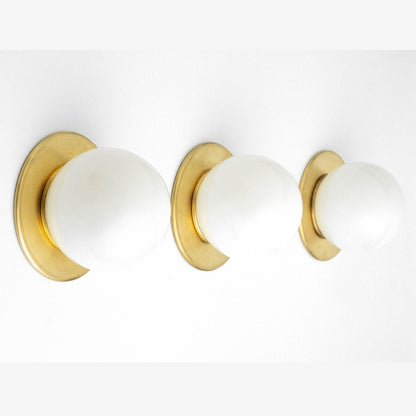 Oliver Vintage Glass Globe Flush Mount Wall Light