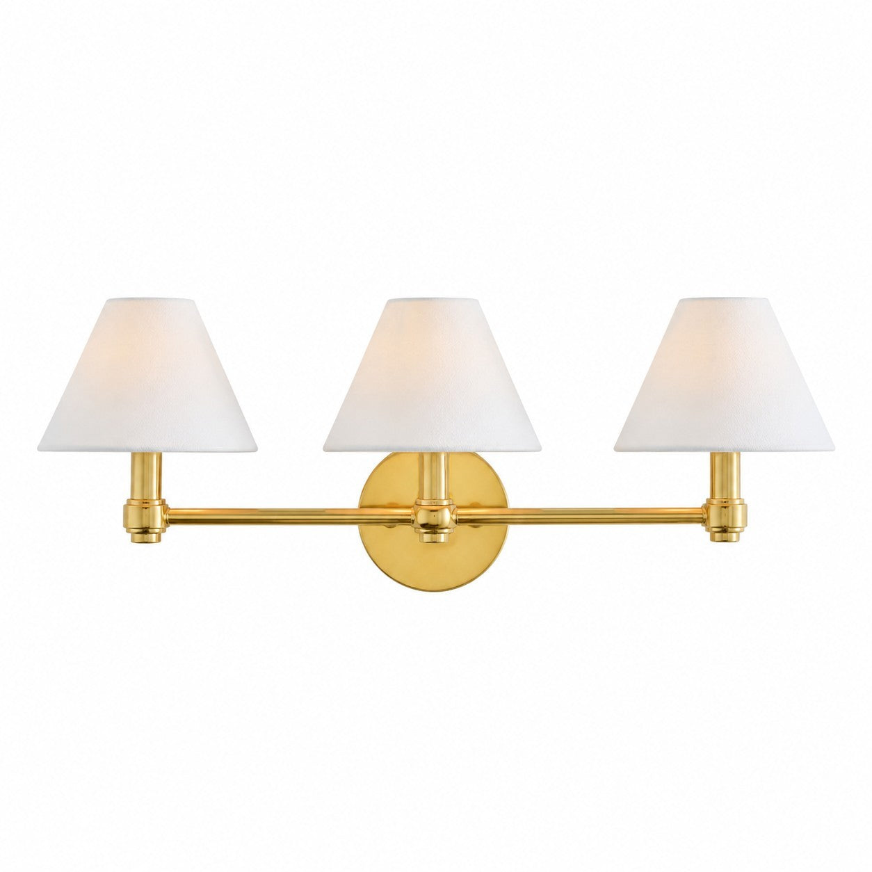 Lennox Luxurious Triple Metal Aged Brass Sconce