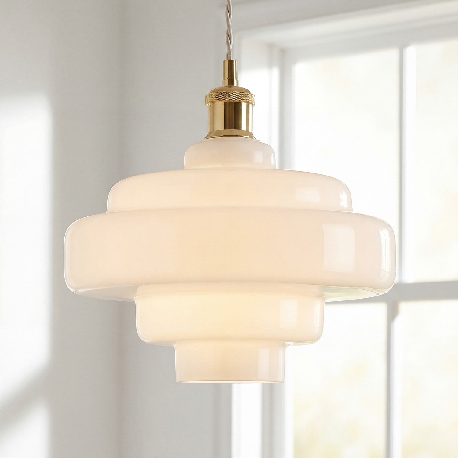 Yves Vintage Tiered Glass Pendant Light