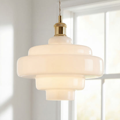Yves Vintage Tiered Glass Pendant Light