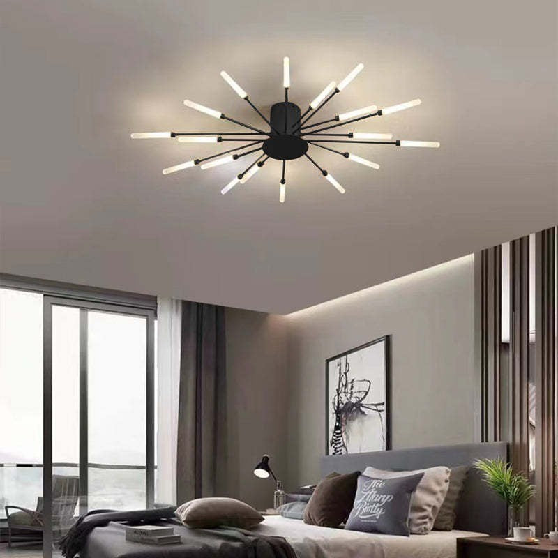 Pranika Modern Sputnik LED Fireworks Semi Flush Mount Ceiling Light