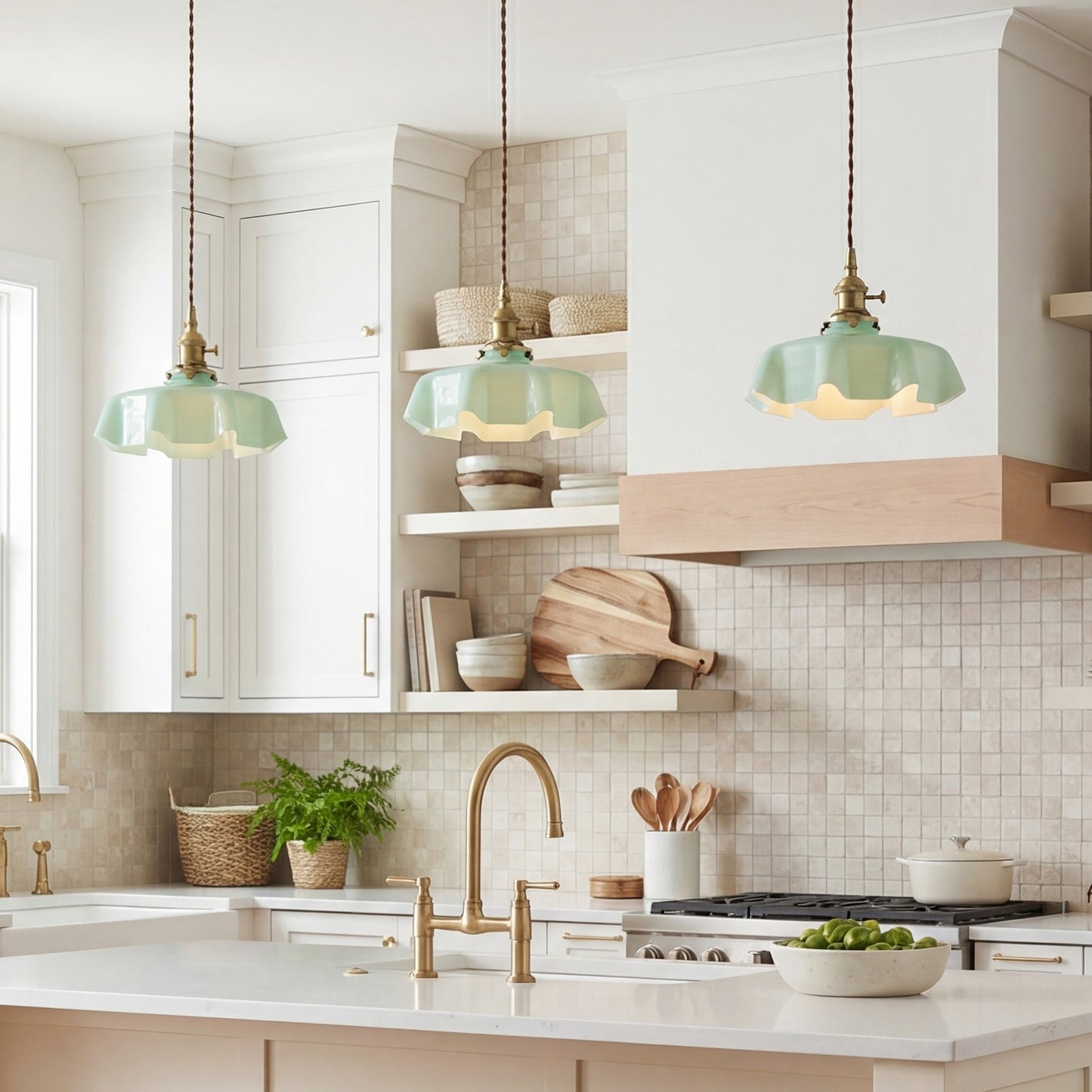 Jovianth French Cream Flower Single Pendant Light