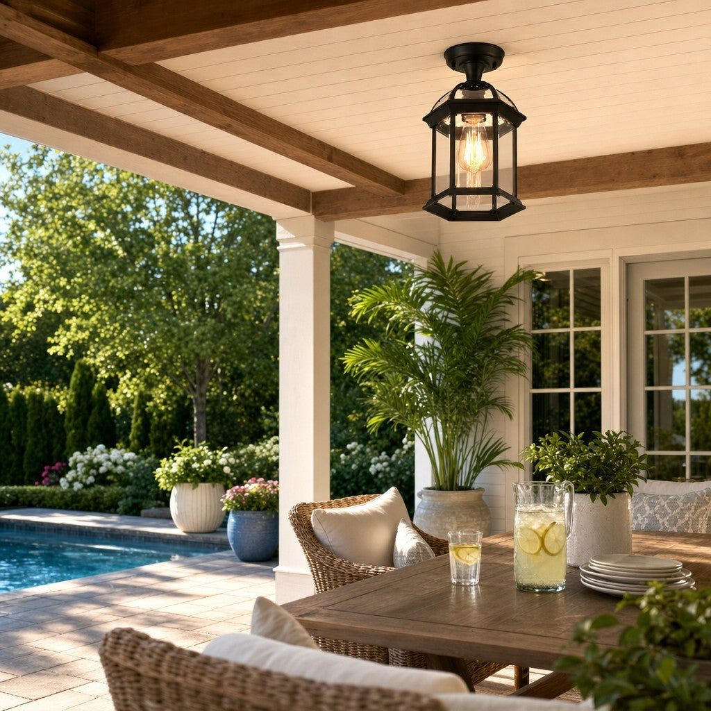 Percy Farmhouse Outdoor Patio Ceiling Light