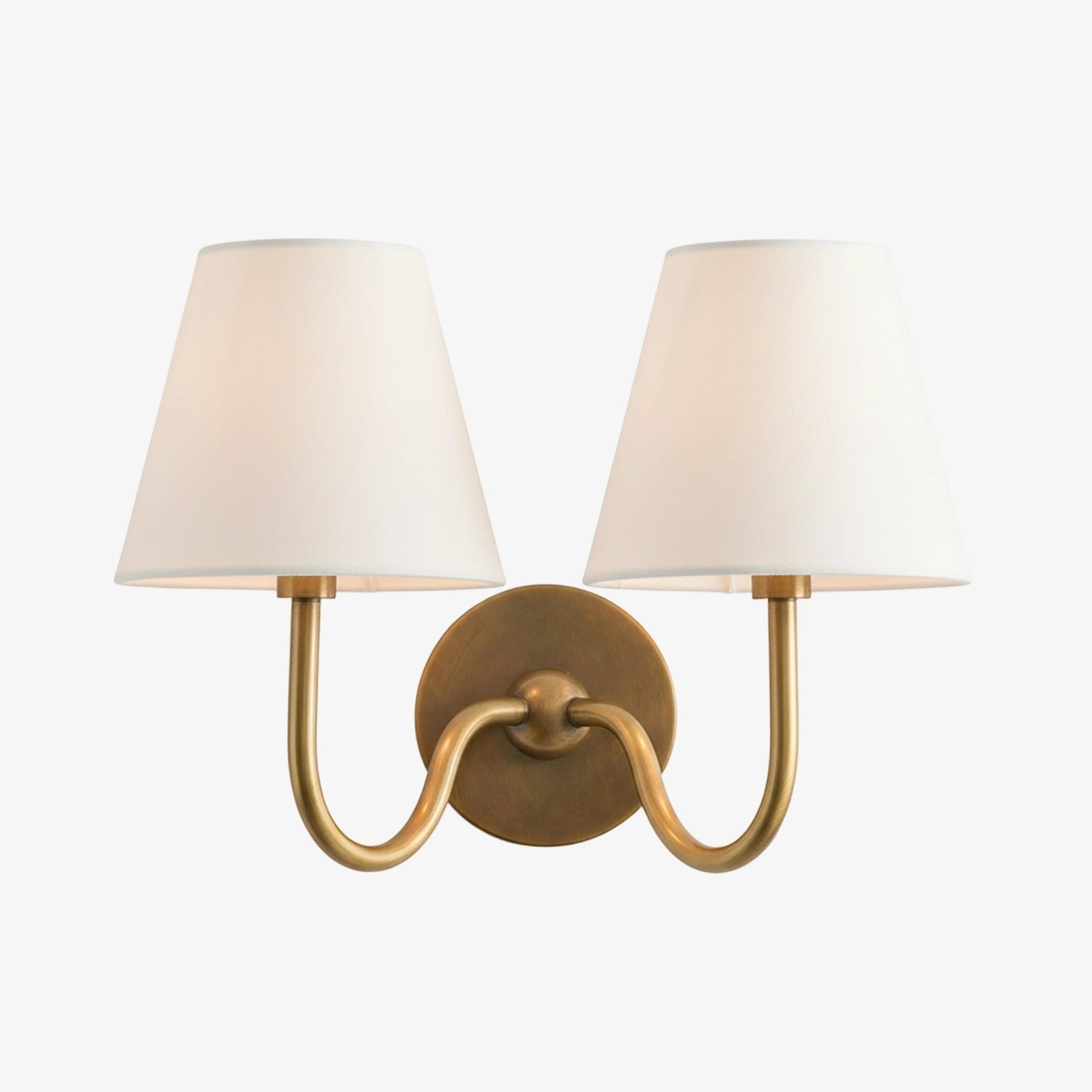 Stefania Rustic White Pleated Fabric Shade Sconce