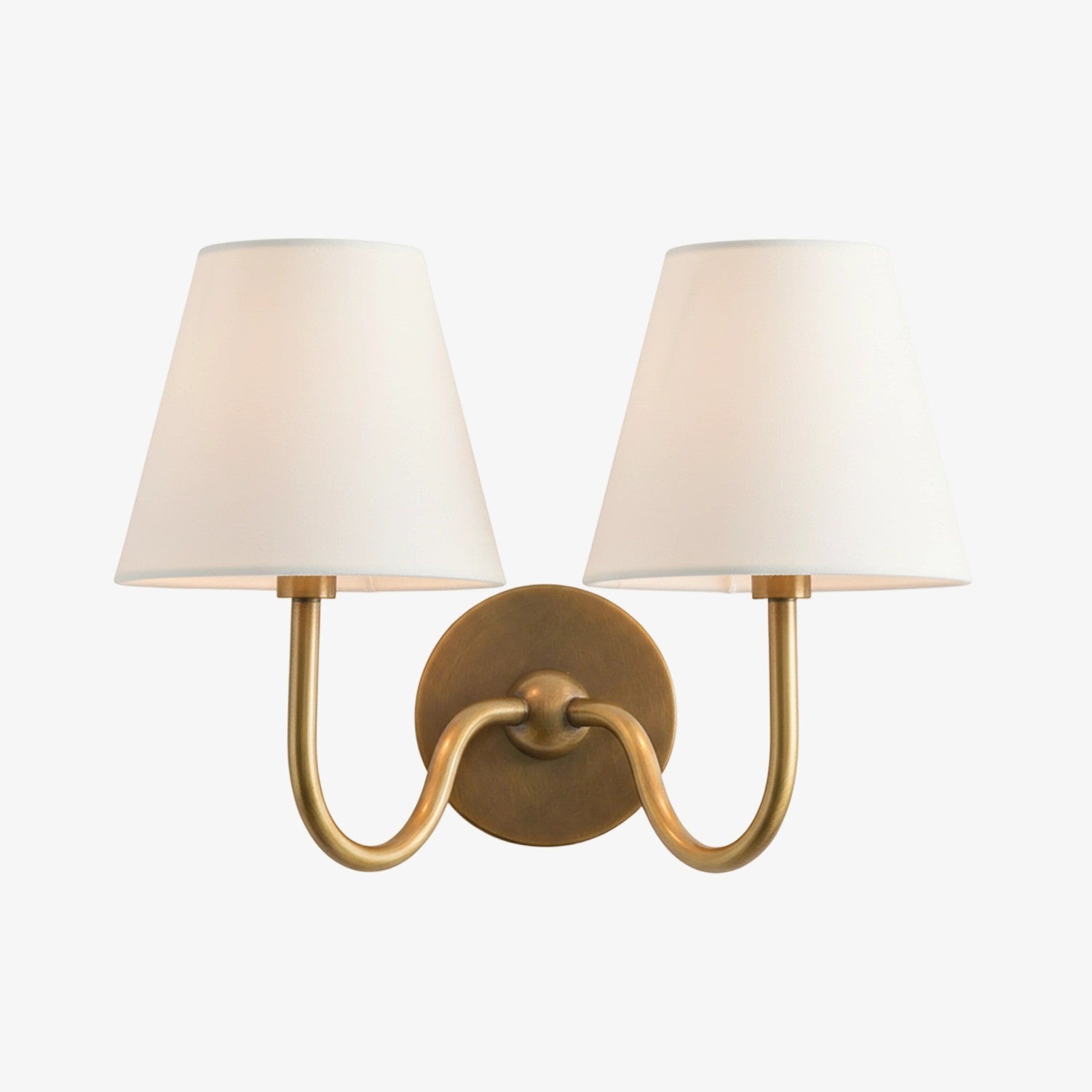 Stefania Rustic White Pleated Fabric Shade Sconce