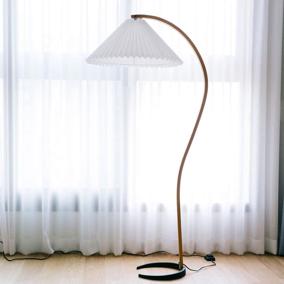 Anamika Vintage Mid Century Wooden Floor Lamp
