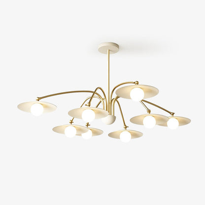 Xandros White Metal Champignon Chandelier