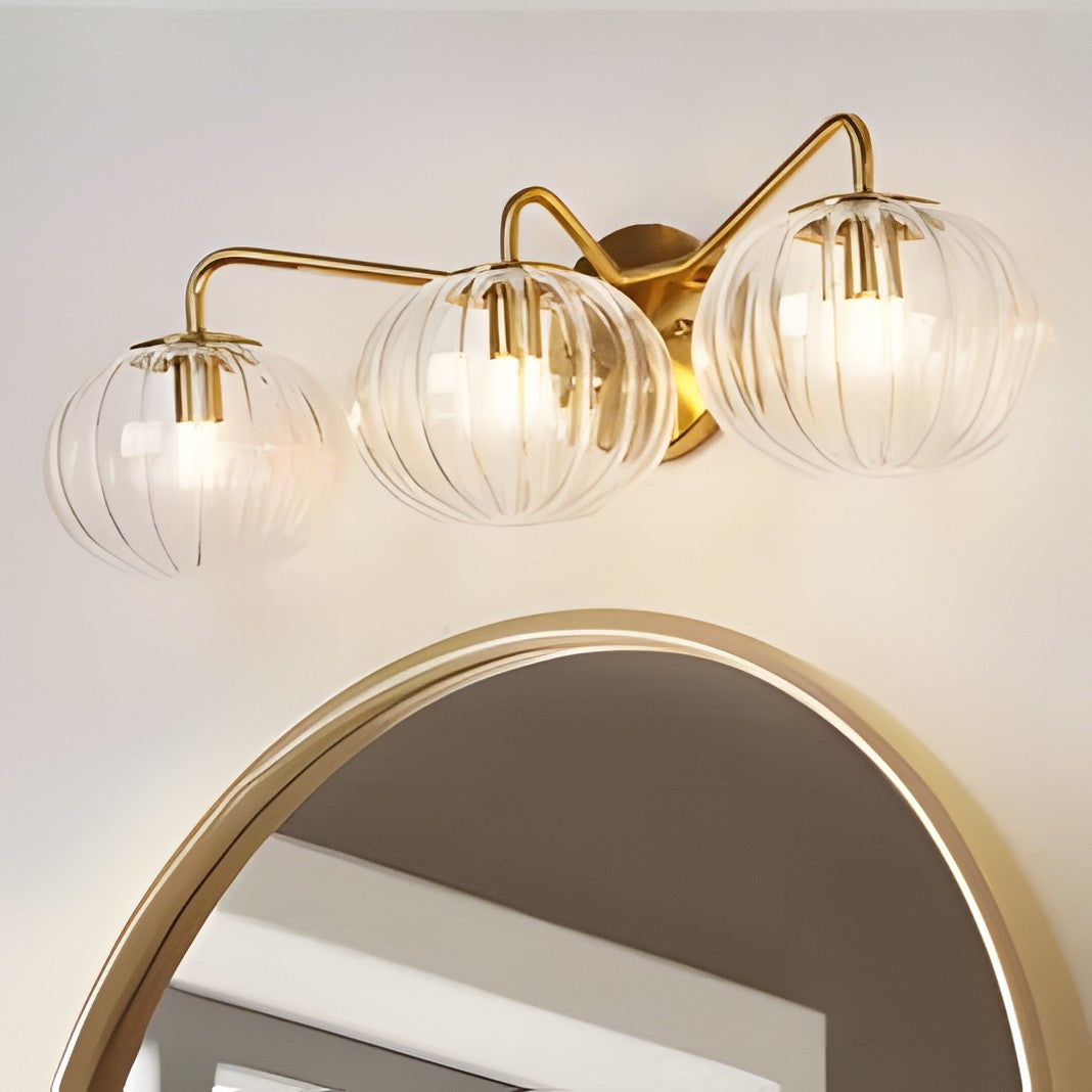 Cedric Modern Brass Spherical Glass Wall Light