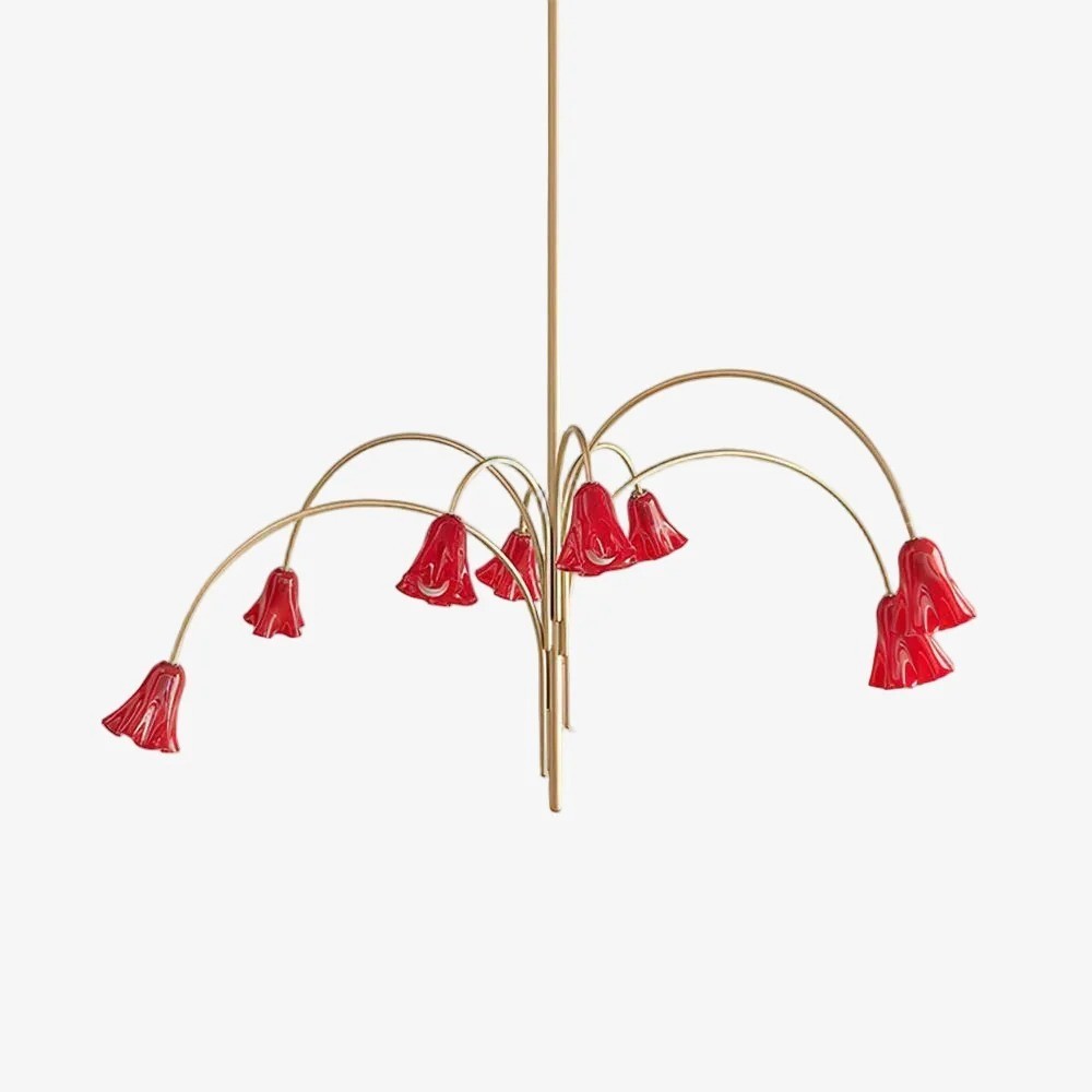 Fletcher Modern Colorful Floral Glass Fazzo Chandelier