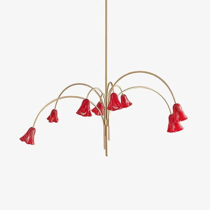 Fletcher Modern Colorful Floral Glass Fazzo Chandelier