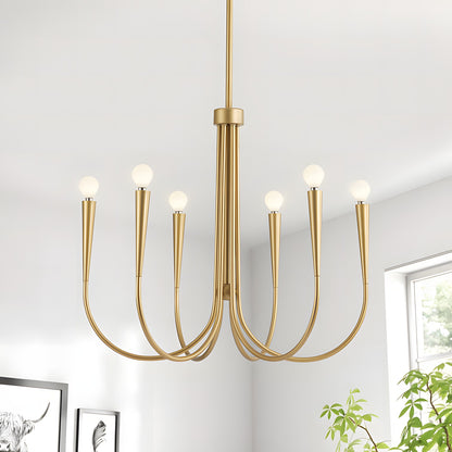 Luren Light Luxury Candle Iron Branch Chandelier