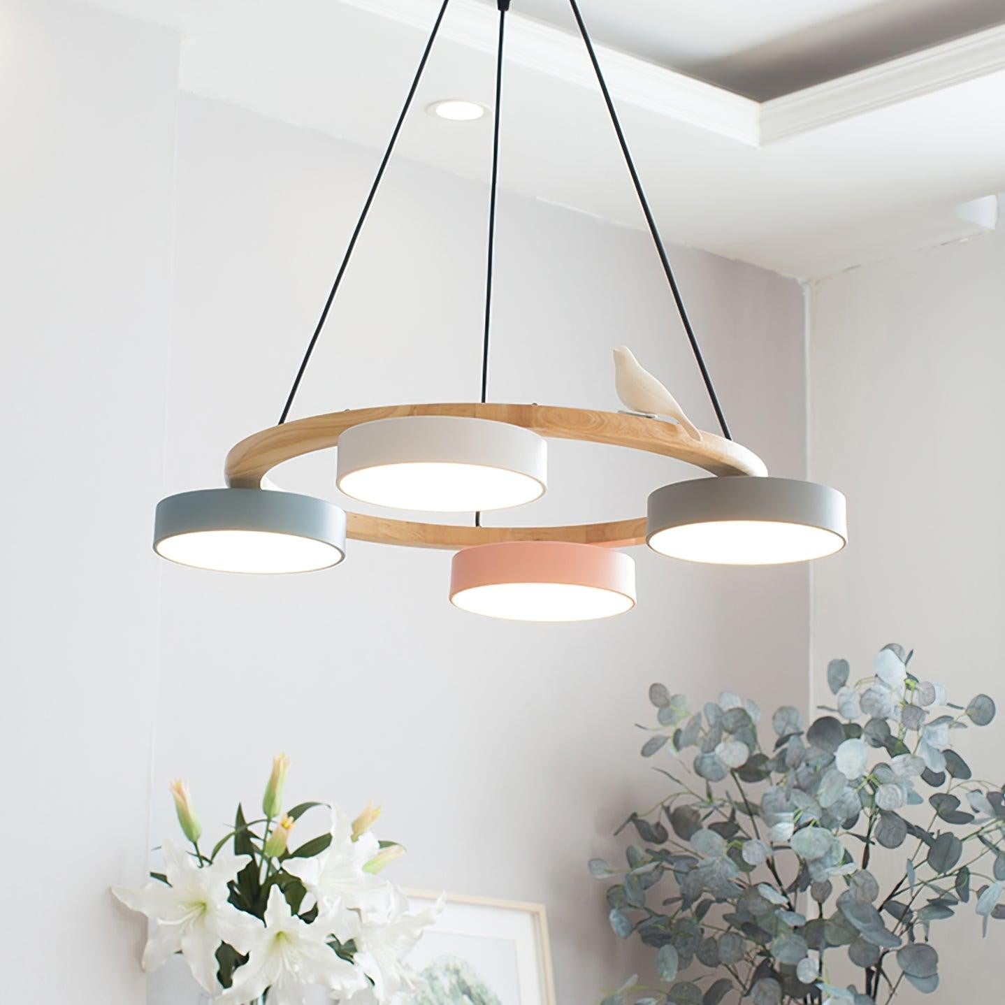 Myrithor Macarons Bird Woon Round Chandelier
