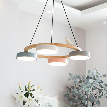 Myrithor Macarons Bird Woon Round Chandelier