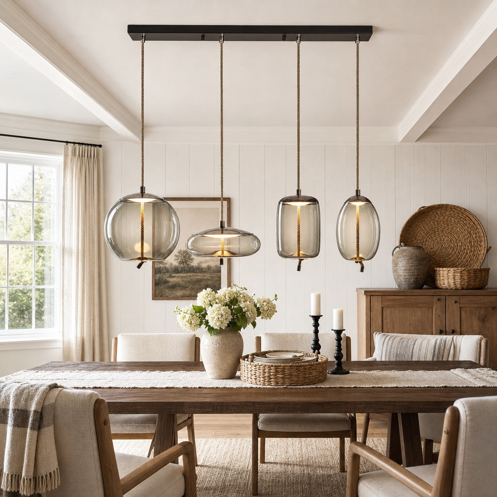 Lewis Modern LED Geometric Glass Pendant Light
