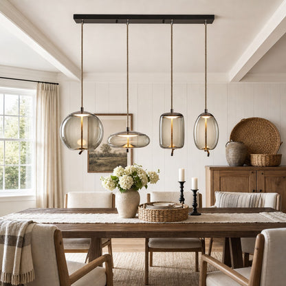 Lewis Modern LED Geometric Glass Pendant Light