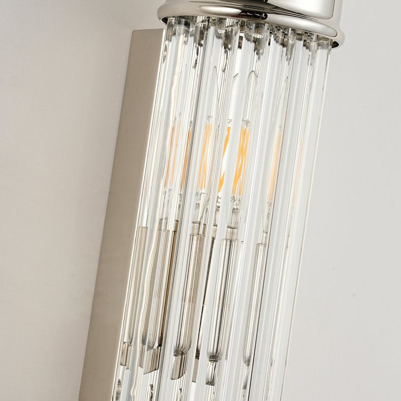 Raelin Retro Cylindrical Ribbed Glass Sconce