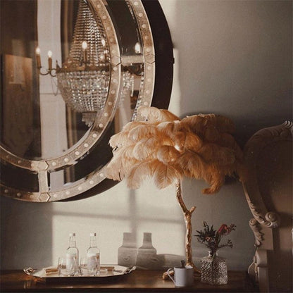 Marco Ostrich Feather Table Lamp