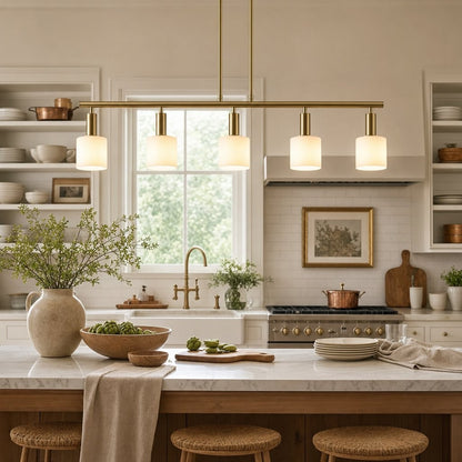 Aura Modern Linear Porcelain Chandelier