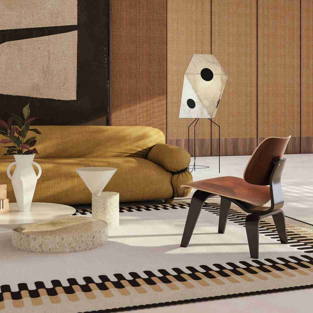 Kiran Minimalist Wabi-sabi Tripod Floor Lamp
