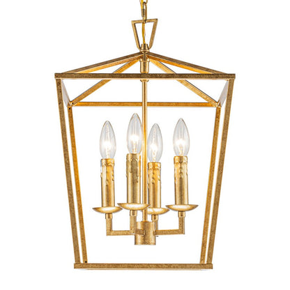 Hexon Antique Brass Gilded Iron Lantern Pendant Light