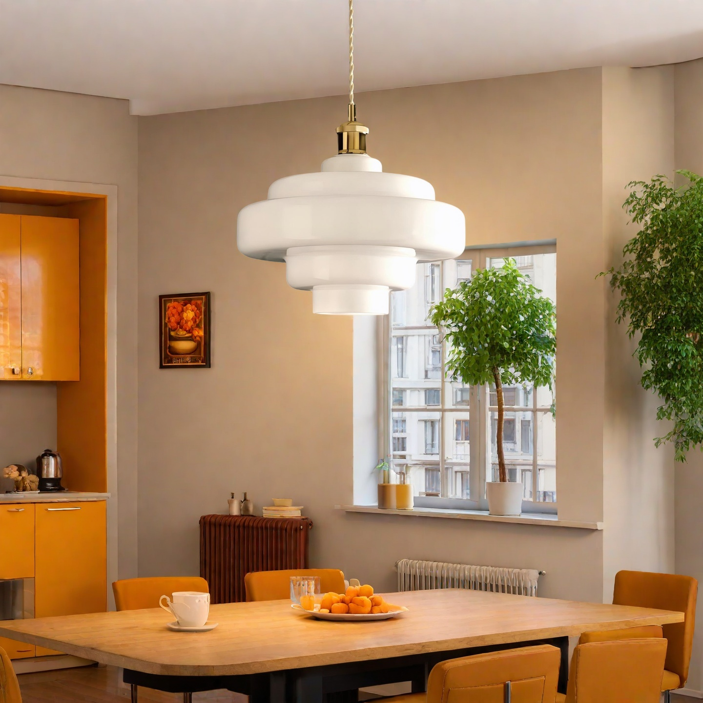 Yves Vintage Tiered Glass Pendant Light
