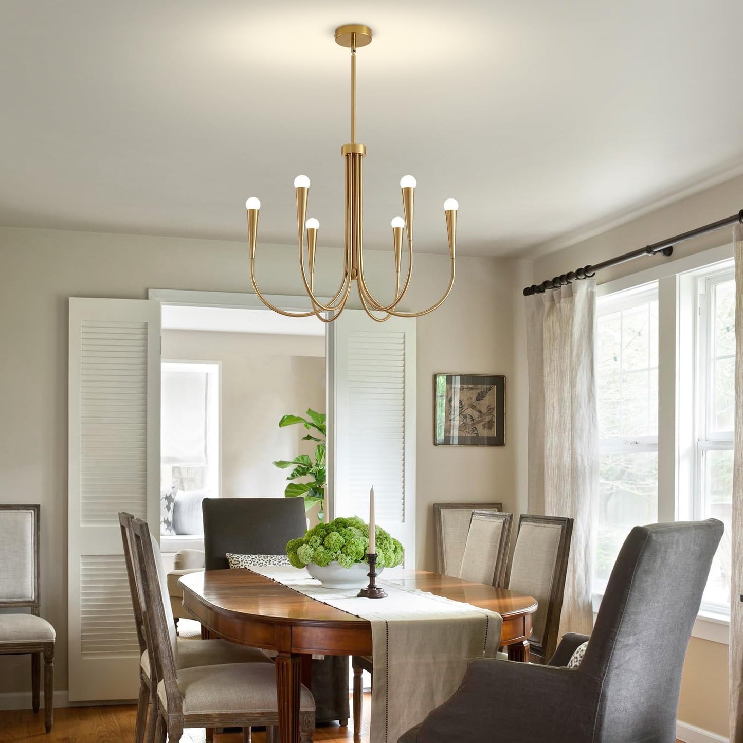 Luren Light Luxury Candle Iron Branch Chandelier
