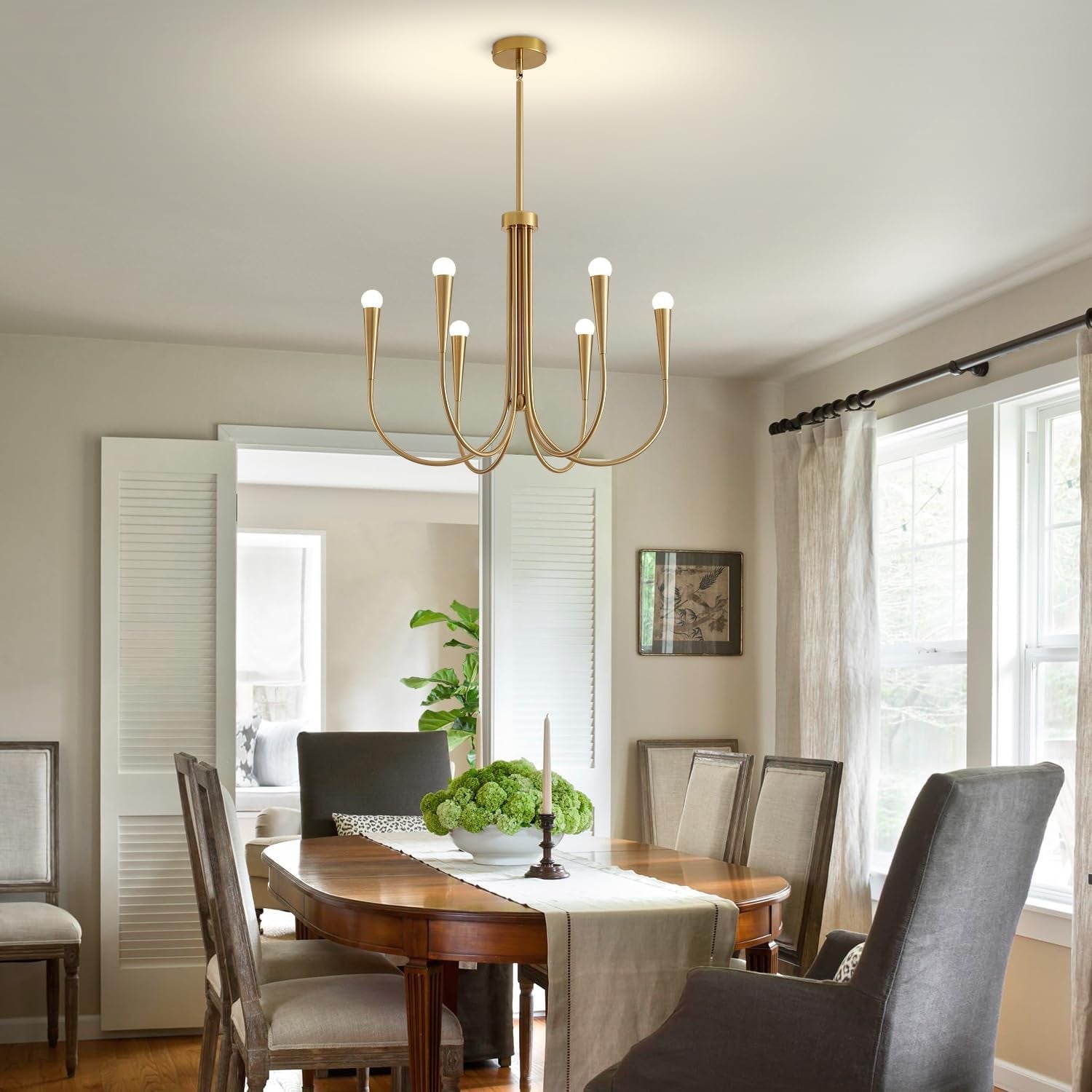 Luren Light Luxury Candle Iron Branch Chandelier