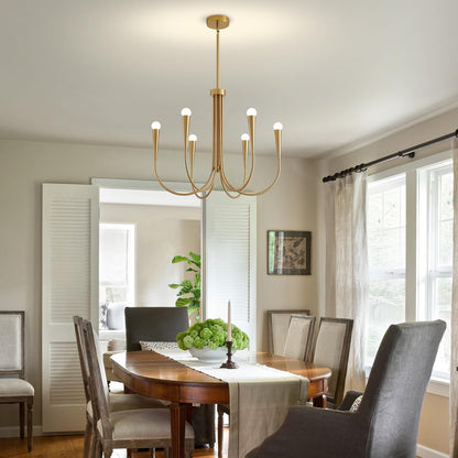 Luren Light Luxury Candle Iron Branch Chandelier