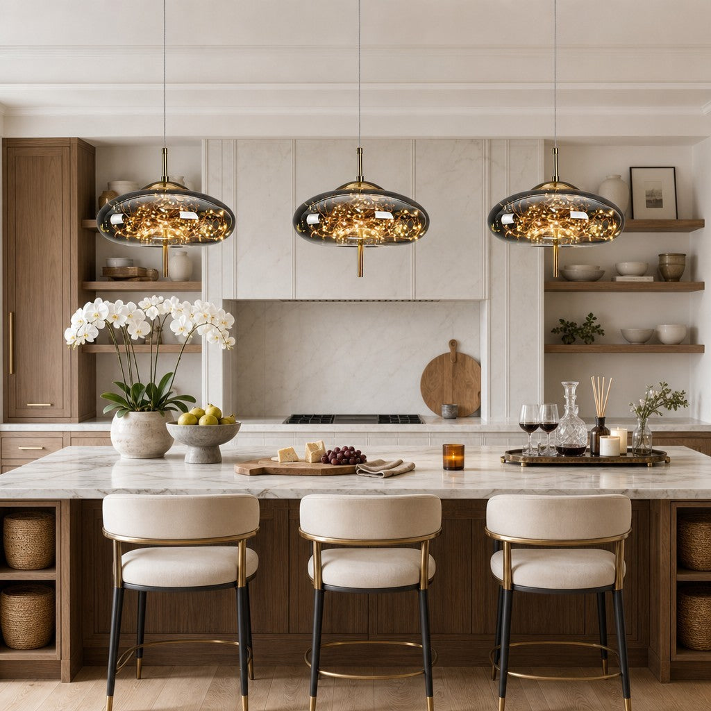 Atria Luxury Led Geometric Globe Sprinkle Pendant Light