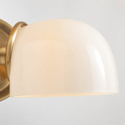 Valor Rustic Metal Double White Glass Wall Sconce