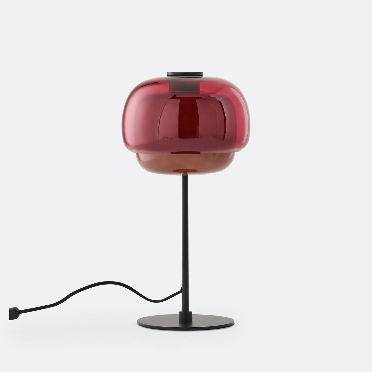 Xyndrae Modern Nordic Double-Layered Tinted Glass Table Lamp