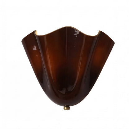 Kyrintha Mid-Century Skirt Shell Glass Fazzo Petalia Wall Sconce