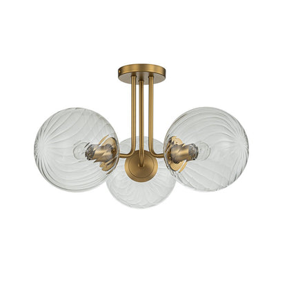 Ivey Water Ripple Glass Globe Ceiling Light