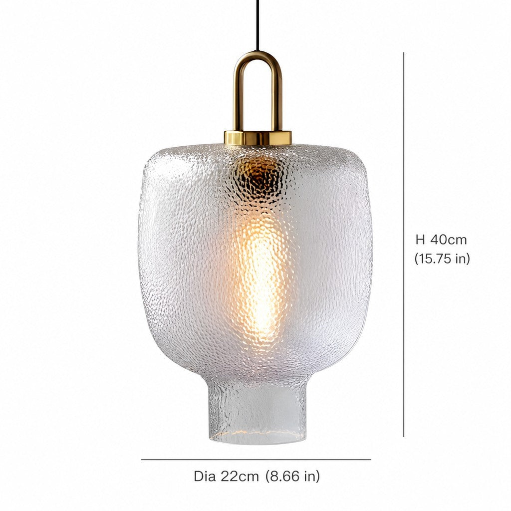 Cove Rustic Glass Metal Pendant Light