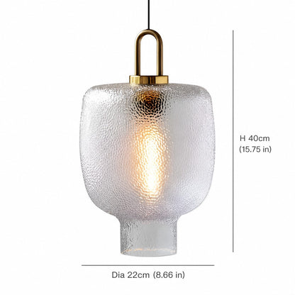 Cove Rustic Glass Metal Pendant Light