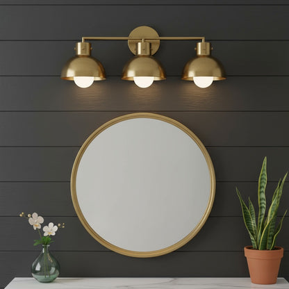 York Minimalist 3-Light Glass Globe Metal Wall Light