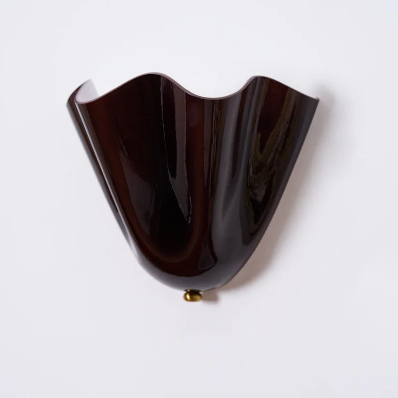 Kyrintha Mid-Century Skirt Shell Glass Fazzo Petalia Wall Sconce