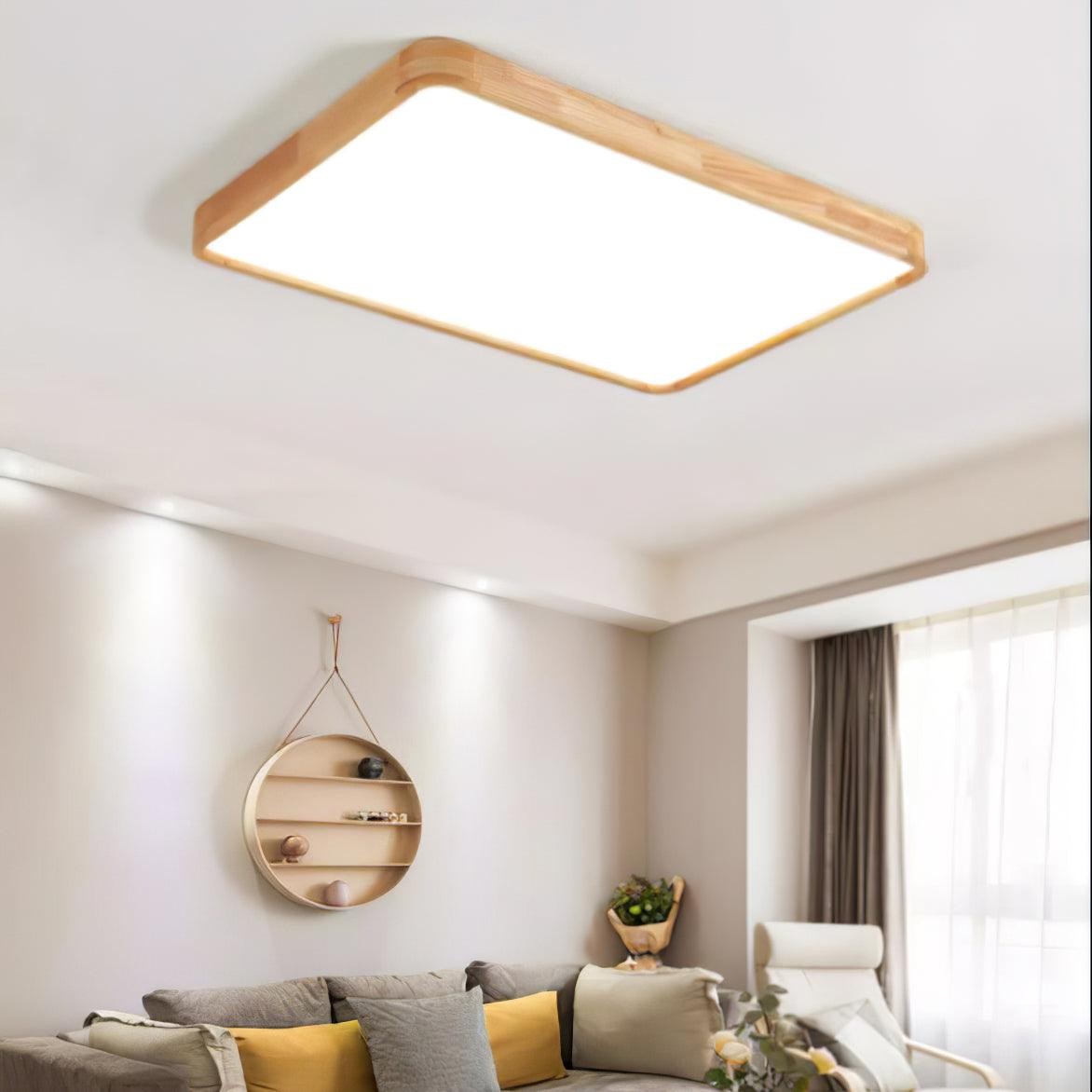 Blayze Rustic LED Wooden Geometric Ceiling Light
