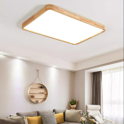 Blayze Rustic LED Wooden Geometric Ceiling Light