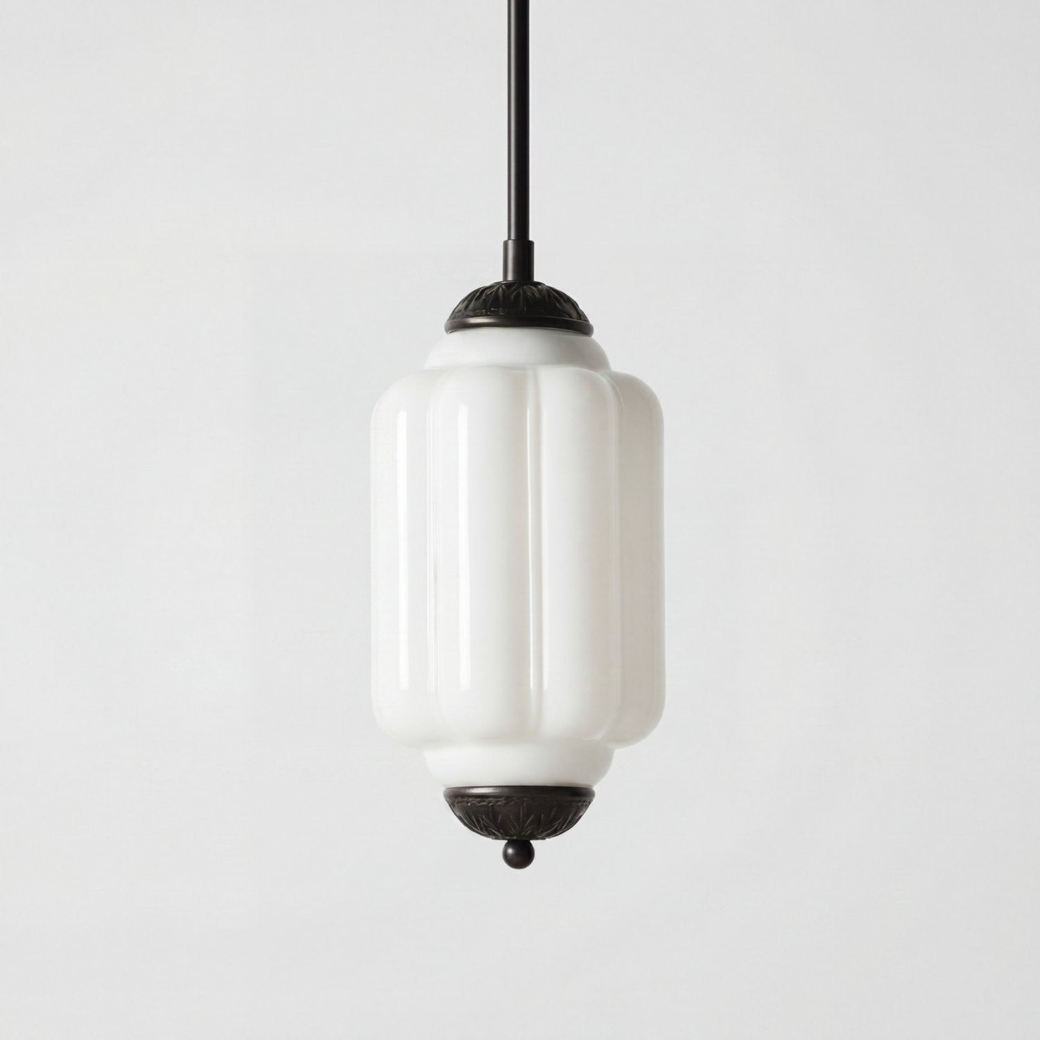 Cyrilith Farmhouse Pumpkin Glass Eloise Pendant Light