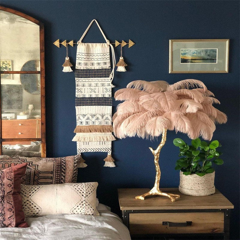 Marco Ostrich Feather Table Lamp