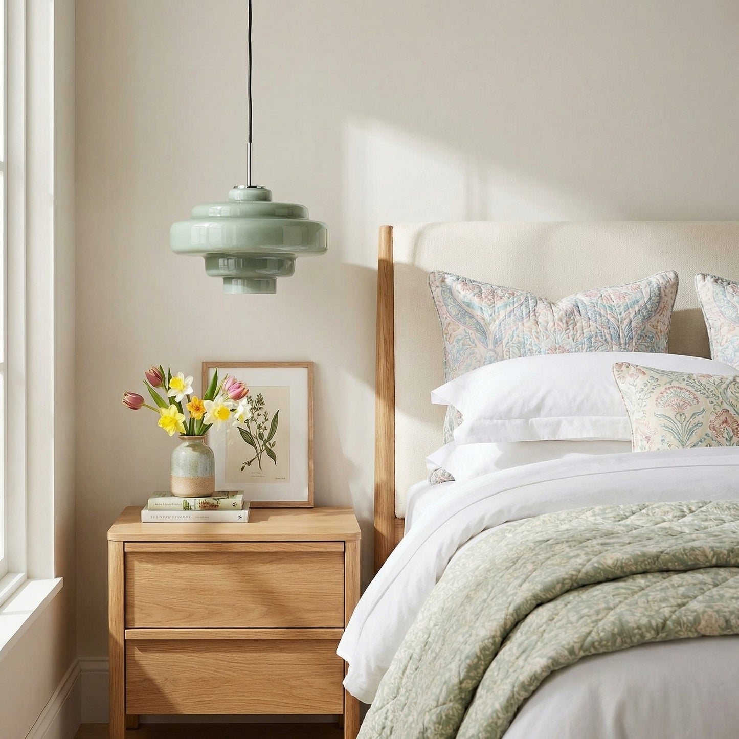 Yves Vintage Tiered Glass Pendant Light