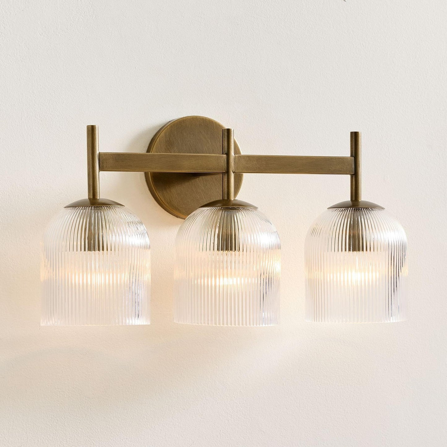 Alain Cooper Ribbed Glass Wall Sconce