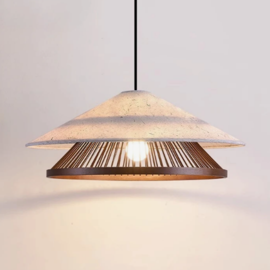 Vireon Wabi-Sabi Bamboo Pendant Light