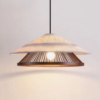 Vireon Wabi-Sabi Bamboo Pendant Light