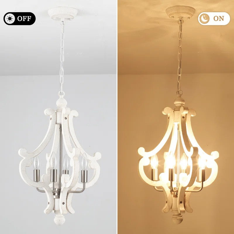 Astridina Rustic Antique Wooden French Country Chandelier