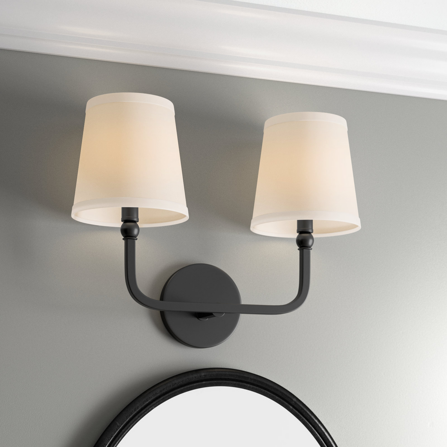 Liryn Minimalist 2/3/4 Heads Fabric Vanity Wall Light