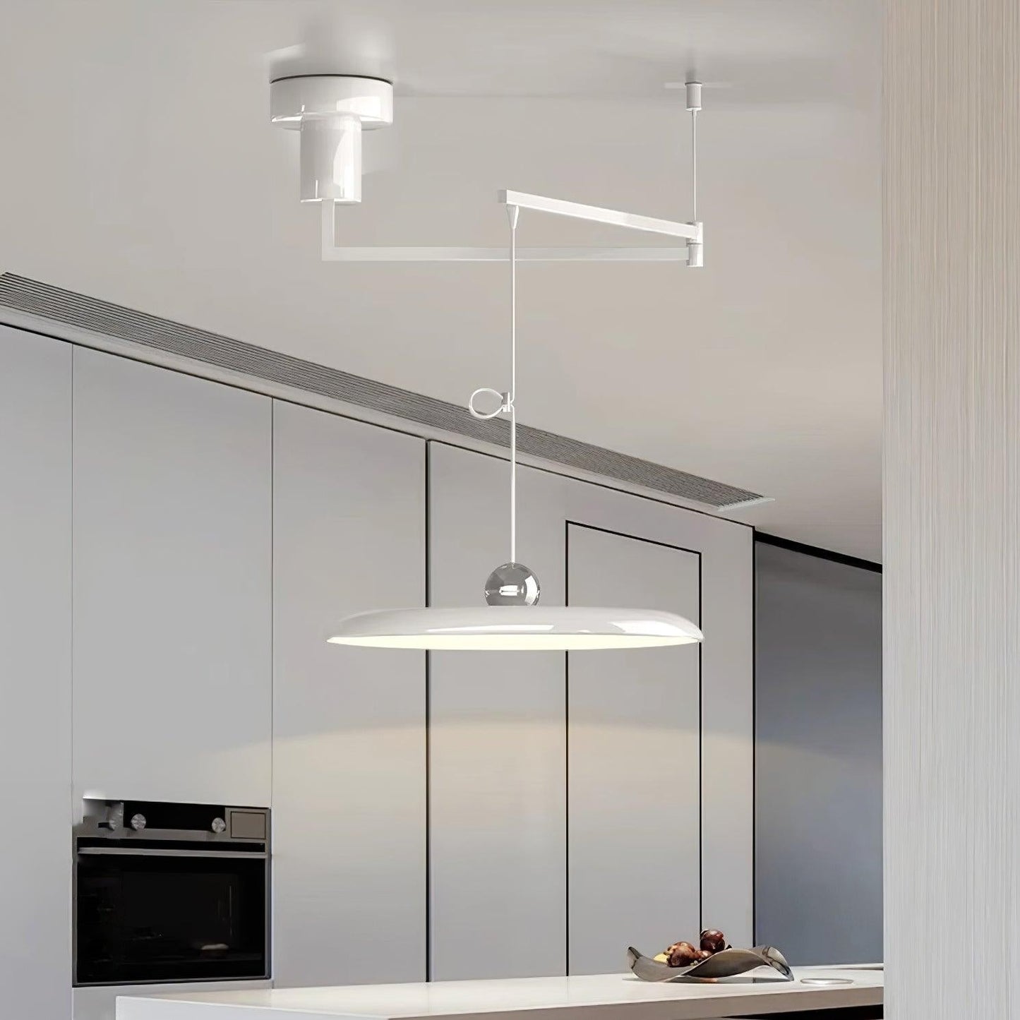 Delphin Colorful Swing Arm Flying Saucer Pendant Light