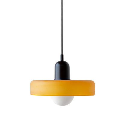 Xanadu Bauhaus Stained Glass Disc Pendant Light
